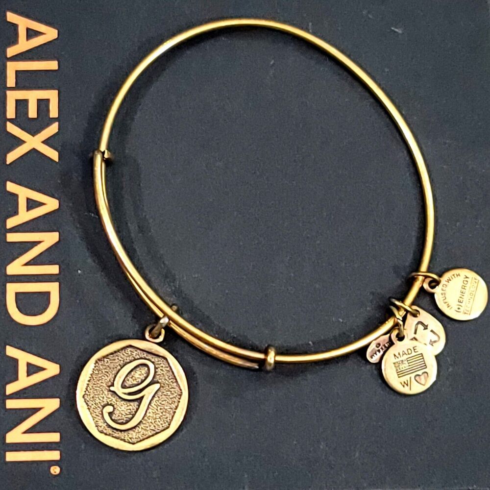 Alex and Ani Letter G Initial Charm Bracelet